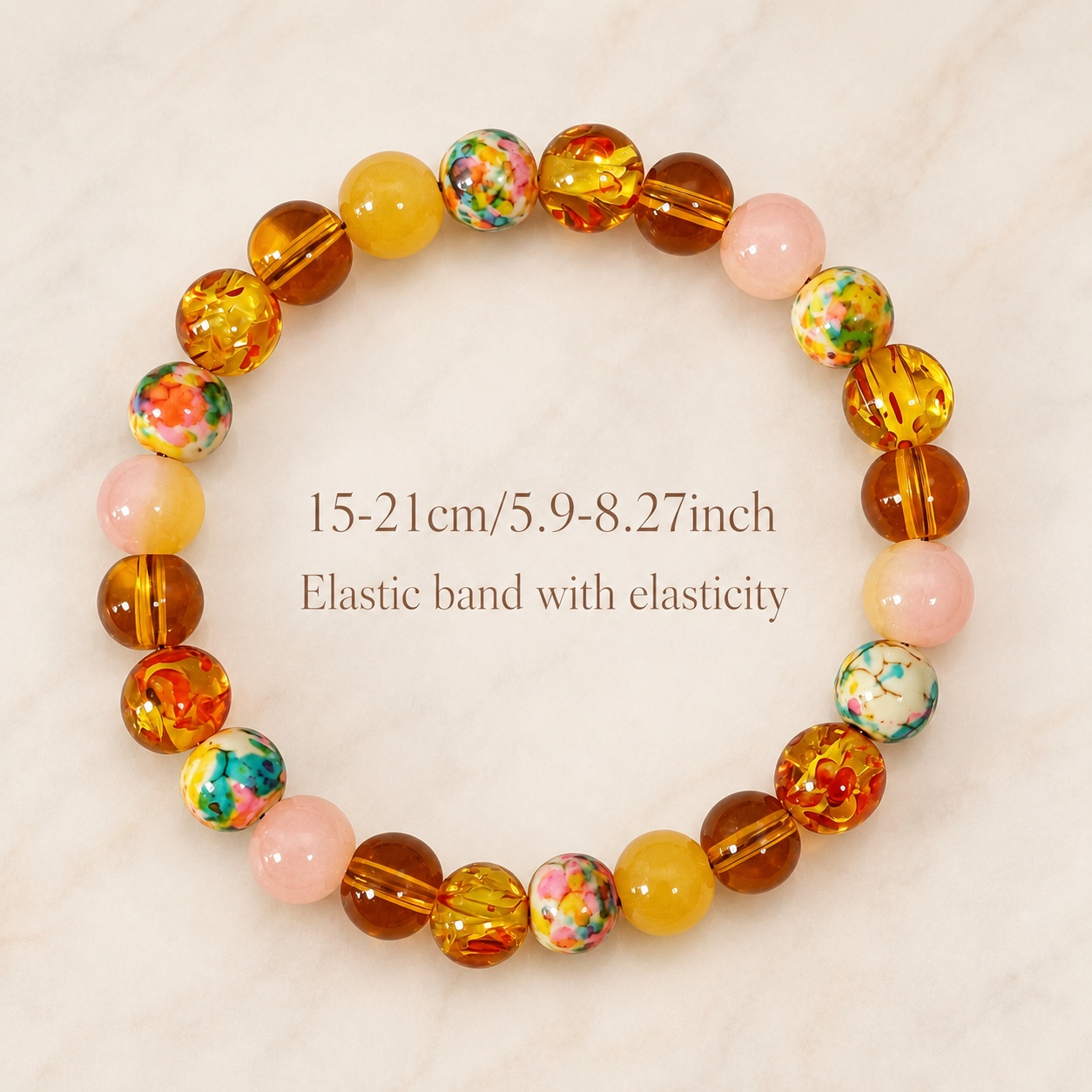 Natural Stone Beaded Bracelet, Handmade Bohemian Design